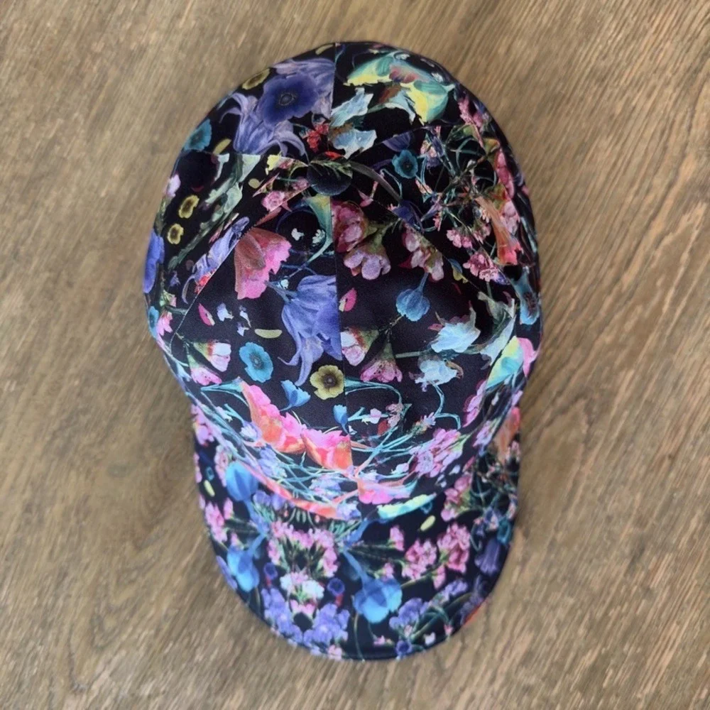 NWOT Lululemon Fast and Free Running Hat-Flowerscope Black Multi-Style# W9EPLS